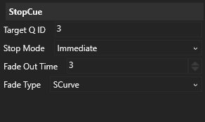 Stop cue editor